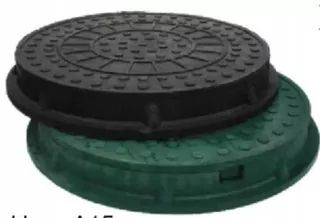 Poklop na septik 60 cm PP 1,5 t triedy A15 zelený